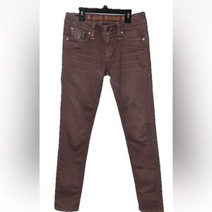 Rock Revival Margie Jeans Women's 28 Skinny Stretch Embellished Fleur De Lis